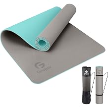 Gruper Yoga Mat Non Slip, Eco Friendly Exercise Mat with Carrying Strap