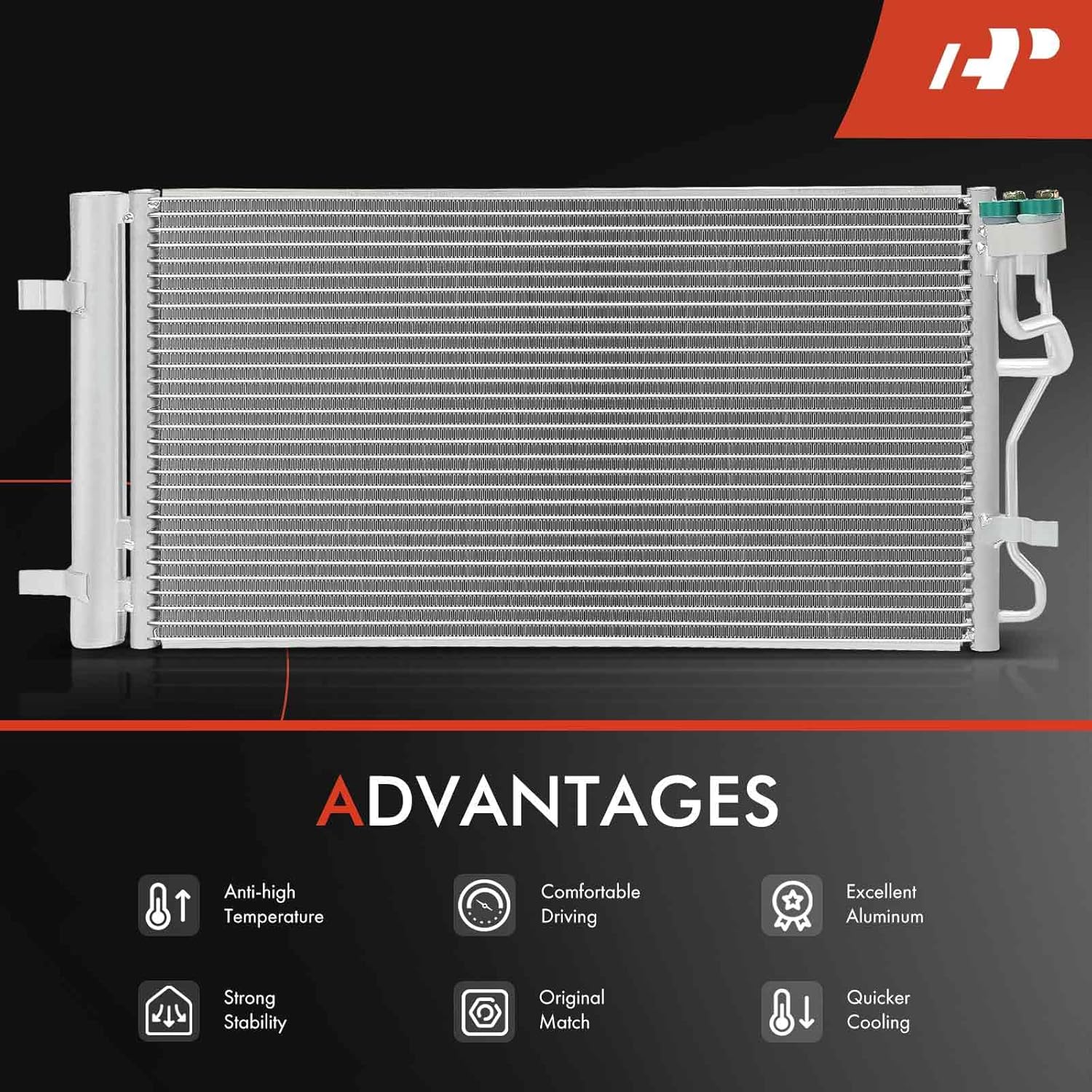 A-Premium Air Conditioning A/C Condenser Compatible with Hyundai Kona 2018 2019 2020 2021 1.6L, Replace# 97606J9020