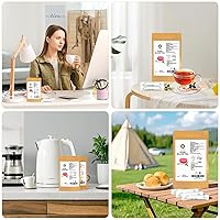 Vista 9 de Taiping HK Rose Tea Classic, 100% hojas de té, 10 paquetes de una sola porción, té instantáneo sin azúcar, sin aditivos sobre la marcha para viajes