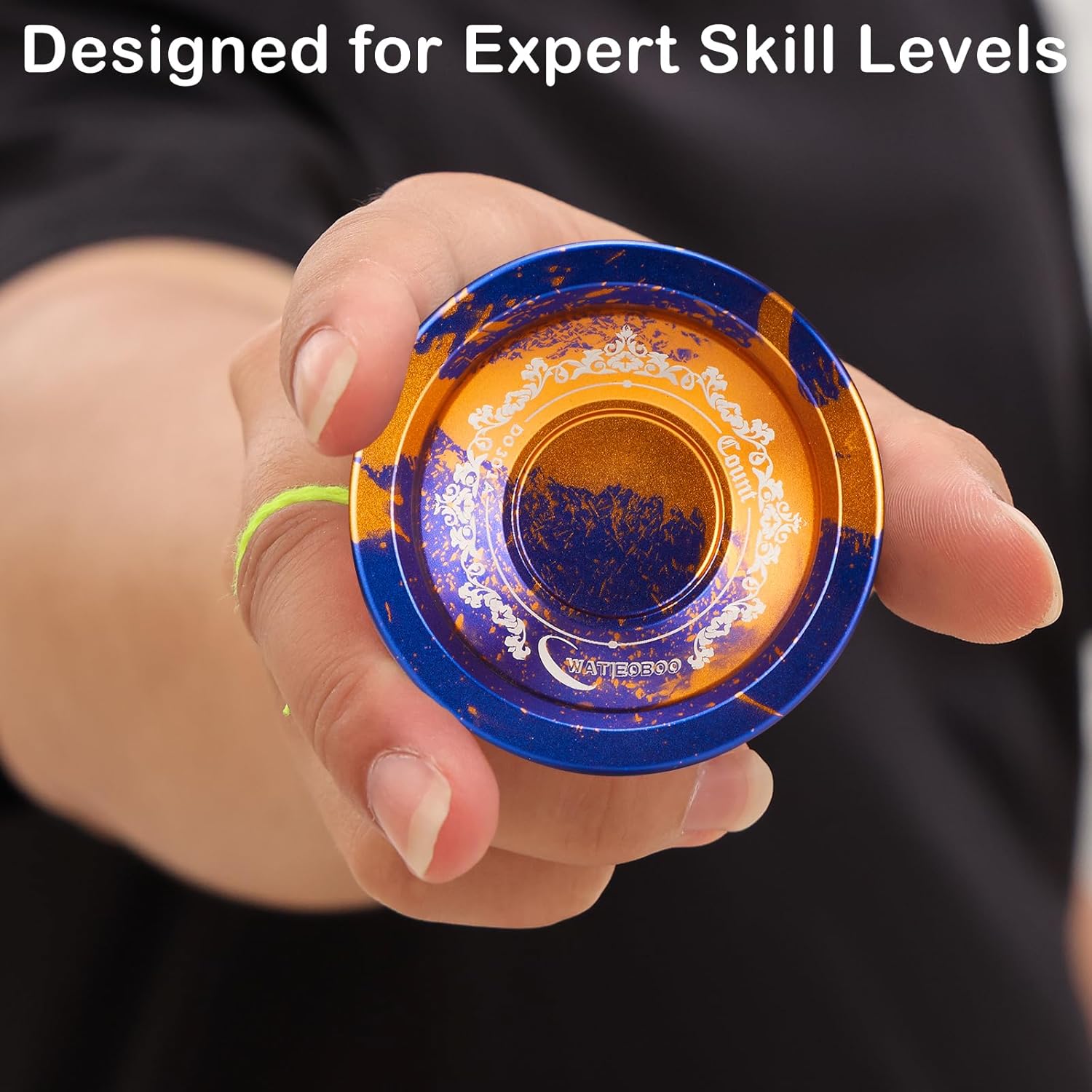 WATIEOBOO yoyo R8 Responsive yoyo for Beginners, Professional Unresponsive Yo yo for Adults Pro Metal Trick Yo-yo with Yo Yo Bearing Kit 10 Strings, Case & Gloves