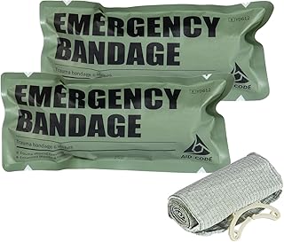 6" Israeli Style Emergency Bandage, Compression Trauma Wound Dressing, Combat Tactical First Aid Kit IFAK Supplies, 2 Count
