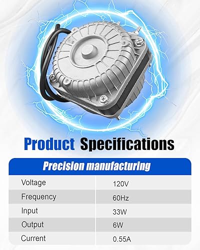 Miniatura 4 de Motor de ventilador apto para equipos de ventilación pequeños, equipos de refrigeración, radiadores, evaporadores utilizados para congeladores