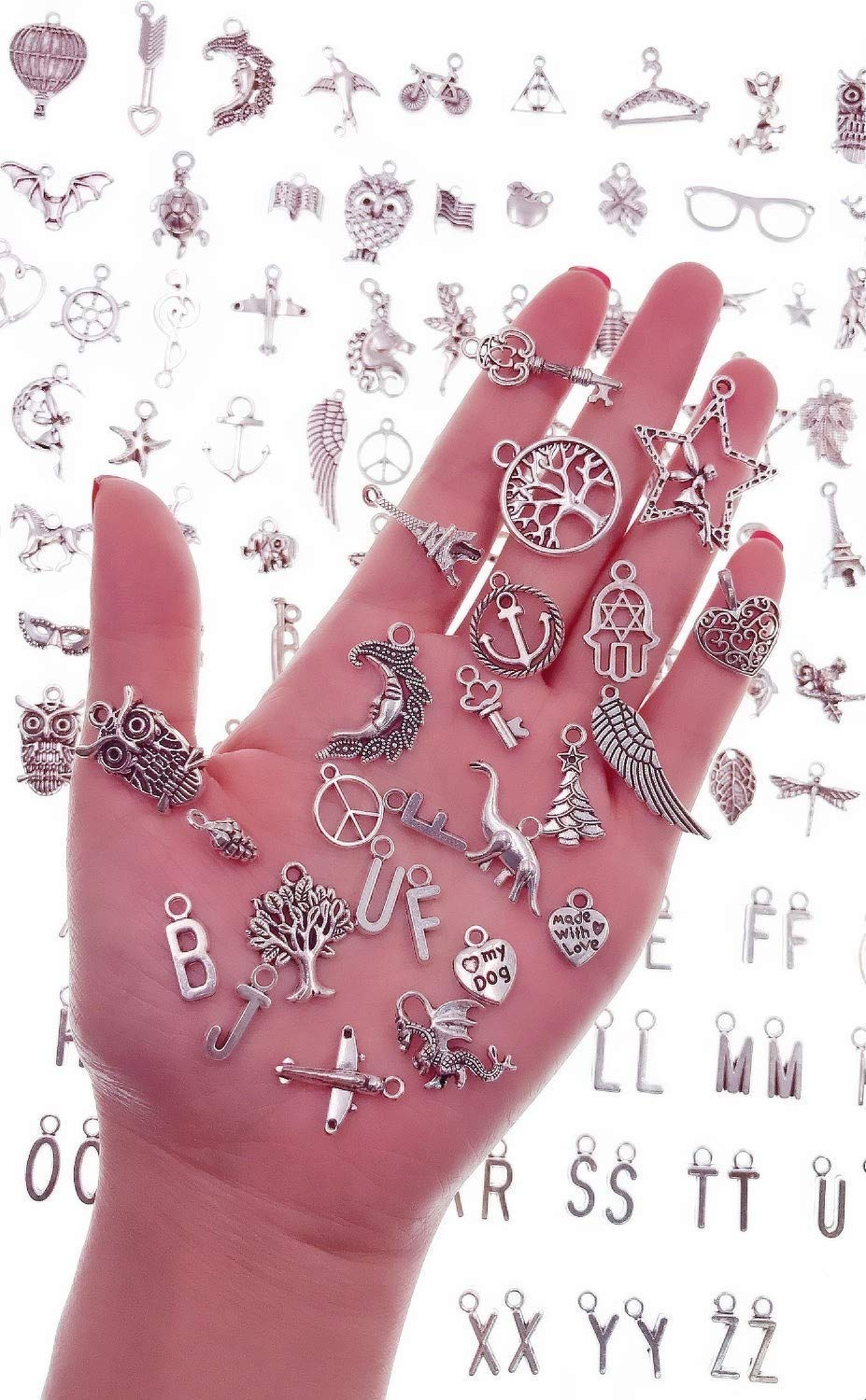 Pendenti Charms Chiave color argento tibetano per bigiotteria, coll
