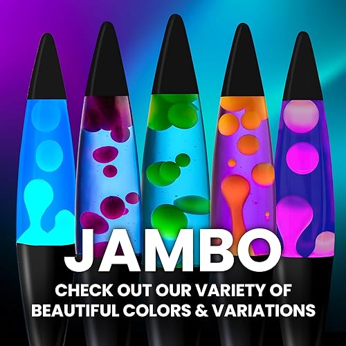 Miniatura 6 de Jambo Hermosa lámpara de 16 pulgadas con cera, luz nocturna relajante para decoración del hogar, extra alta, lámpara de sala de estar, oficina,