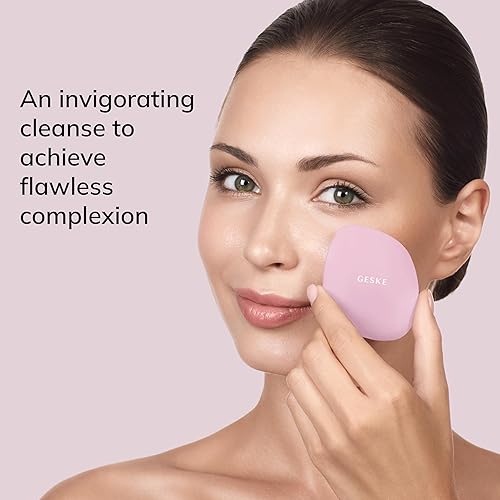 Miniatura 3 de GESKE SmartAppGuided™ Cepillo facial 4 en 1 Cepillo de limpieza facial profesional Cepillo facial de silicona para limpieza de la piel