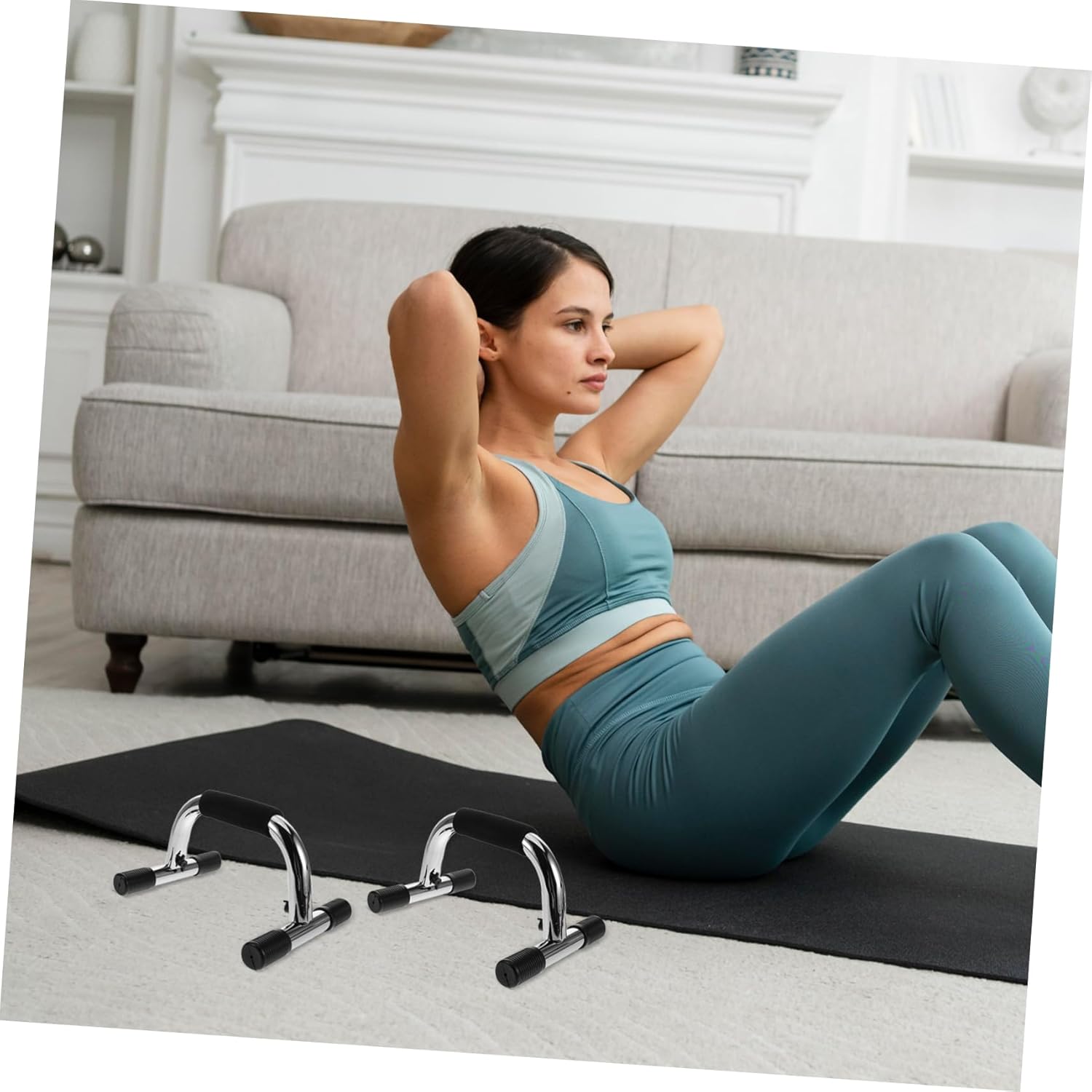2pcs Push-up Bracket Stands for Home Fitness Training Ergonomic Non- Design Sturdy Structure for Strength Workout Toning