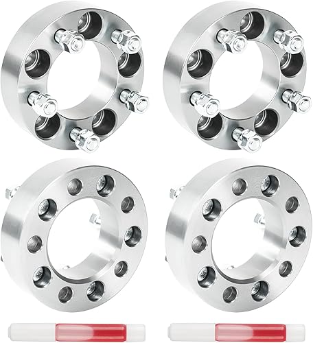 Vista 98 de KAX Espaciadores de rueda de 0.236 x 5.315 in, espaciadores de rueda centrados de 2 pulgadas y 6 lengüetas para F-15-0, Expedition, Mark LT, Negro