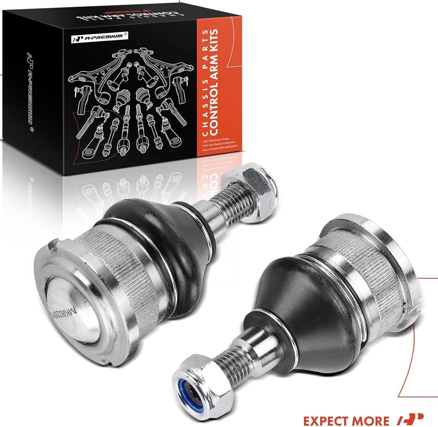 A-Premium 2 x Front Lower Ball Joints, Compatible with Volkswagen Beetle 1969-1977, Karmann Ghia 1965-1974