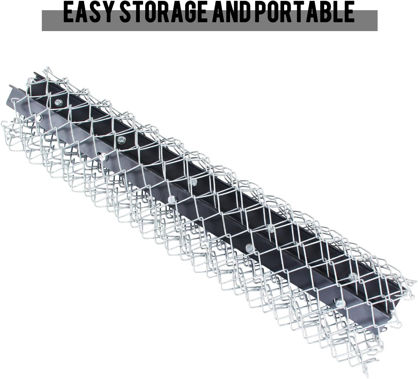 4' x 5' Drag Harrow, Chain Harrow for Optimal Landscape Leveling, Sod Prepping and Seeding in Garden, Farm and Field, Chain Drag Harrow for ATV, UTV Tractor attachments and Other Vehicles