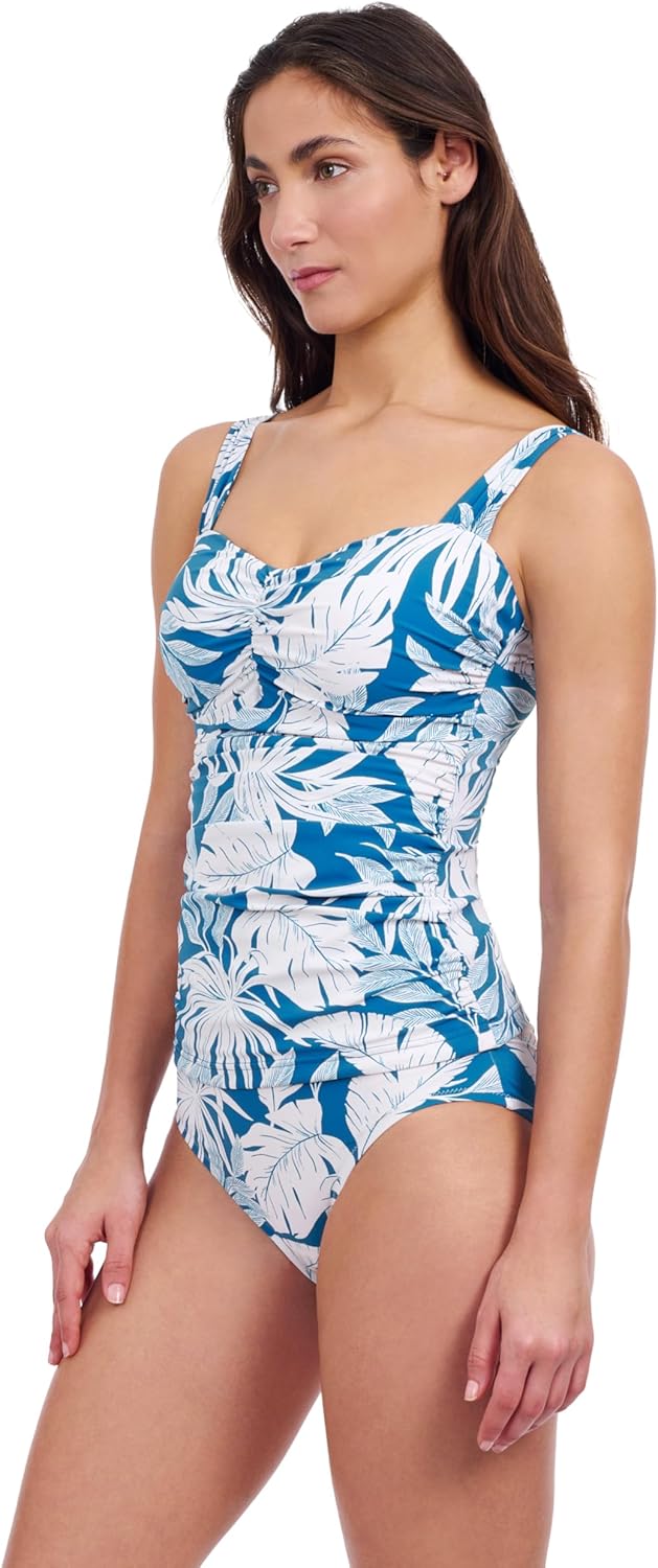 Profile by Gottex Women’s Malaya Tropical Print Swim Tankini Top with Built in E Cup with Underwire Foam Support - Image 2