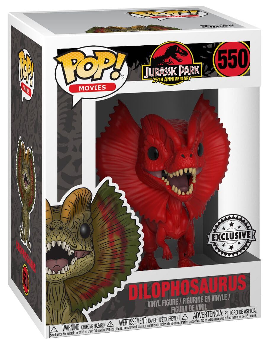Funko POP! Movies: Jurassic Park - Dilophosaurus - (Rd) - Collectable Vinyl Figure - Gift Idea - Official Merchandise - Toys for Kids & Adults - Movies Fans - Model Figure for Collectors and Display