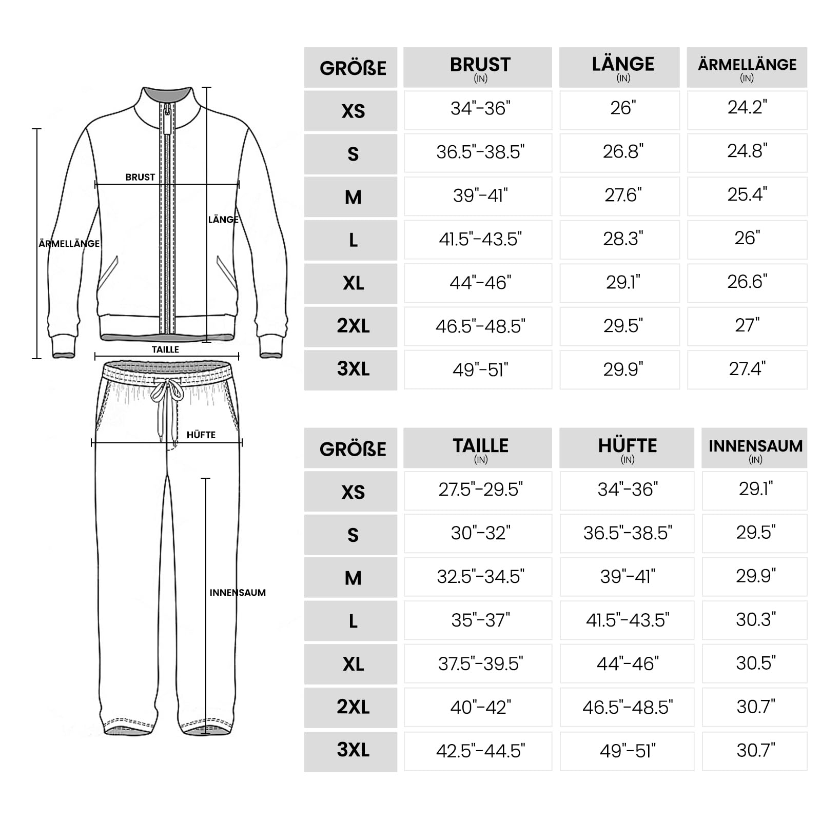 YSENTO Męski dres treningowy, dres do joggingu, strój sportowy, 2-częściowy strój fitness, streetwear, strój rekreacyjny z kapturem