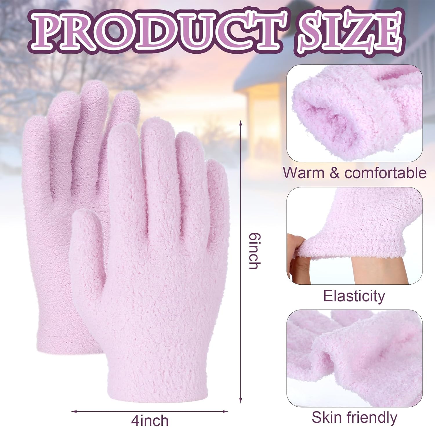 Berlune 6 Pairs Pastel Women Fuzzy Gloves Winter Warm Fluffy Faux Gloves for Women Girls Cozy Cute Christmas Holiday Winter Gift - Image 2