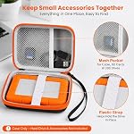 Case Compatible with LaCie Rugged Mini 1TB/ 2TB/ 4TB/ 5TB External Hard Drive Portable HDD, Storage Holder for Hard Drives for Mac and PC Computer & USB 3.0 2.0 Cable SD Cards (Box Only)