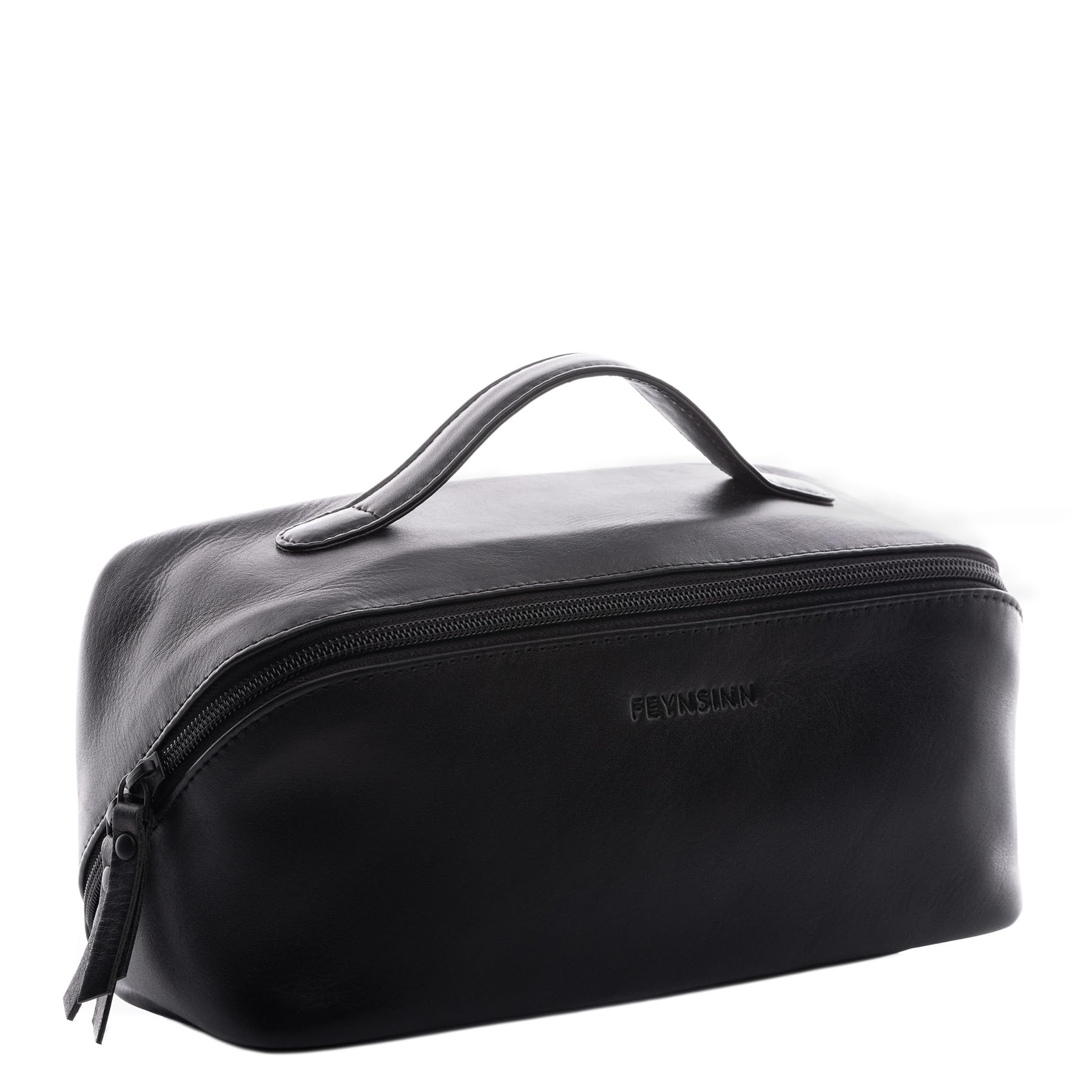 borsa toiletry vera pelle BO borsetta necessaire Toilette pochette beauty case da Viaggio uomo donna nero prodotto artigianale