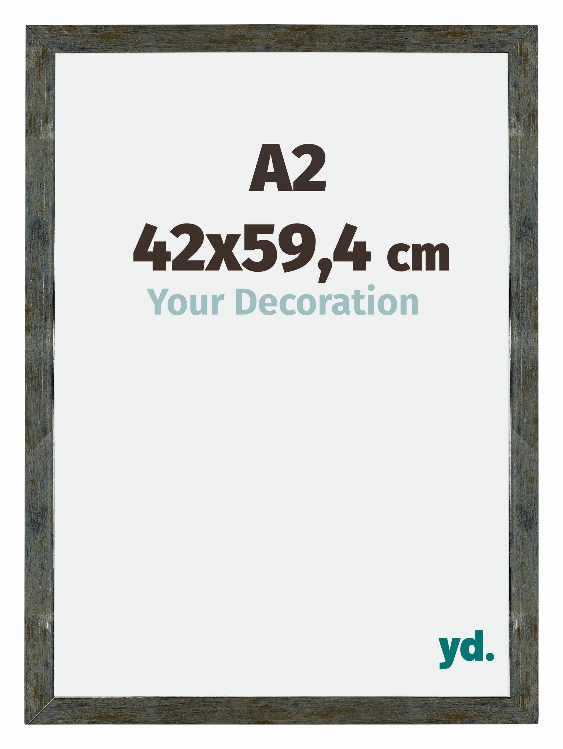 Your Decoration - Picture Frame A2 42x59,4 cm - Blue Gold Melange - Decorative Wall Frame in MDF with Antireflection - Frame A2 42x59,4 - Mura — image 1