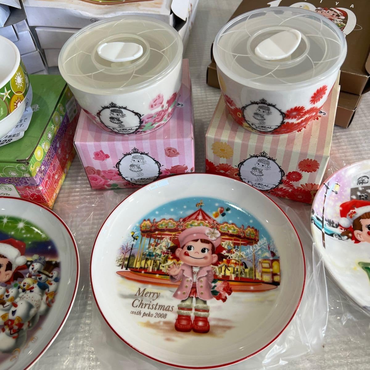 ペコちゃん 不二家 皿 まとめ売り 大量クリスマス食器皿 ノベルティ22