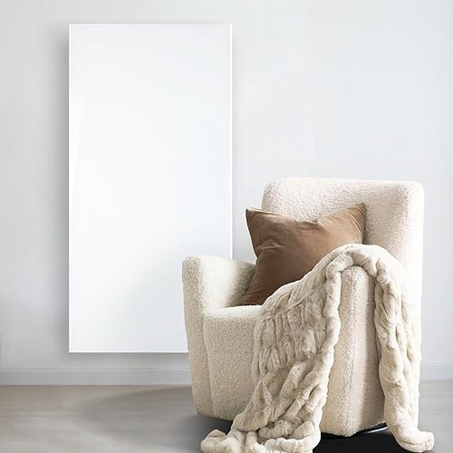 Miniatura 11 de WarmlyYours Calentador de panel radiante, cristal blanco de 24 x 47 pulgadas, calentador eléctrico infrarrojo de ahorro de energía, calefacción de