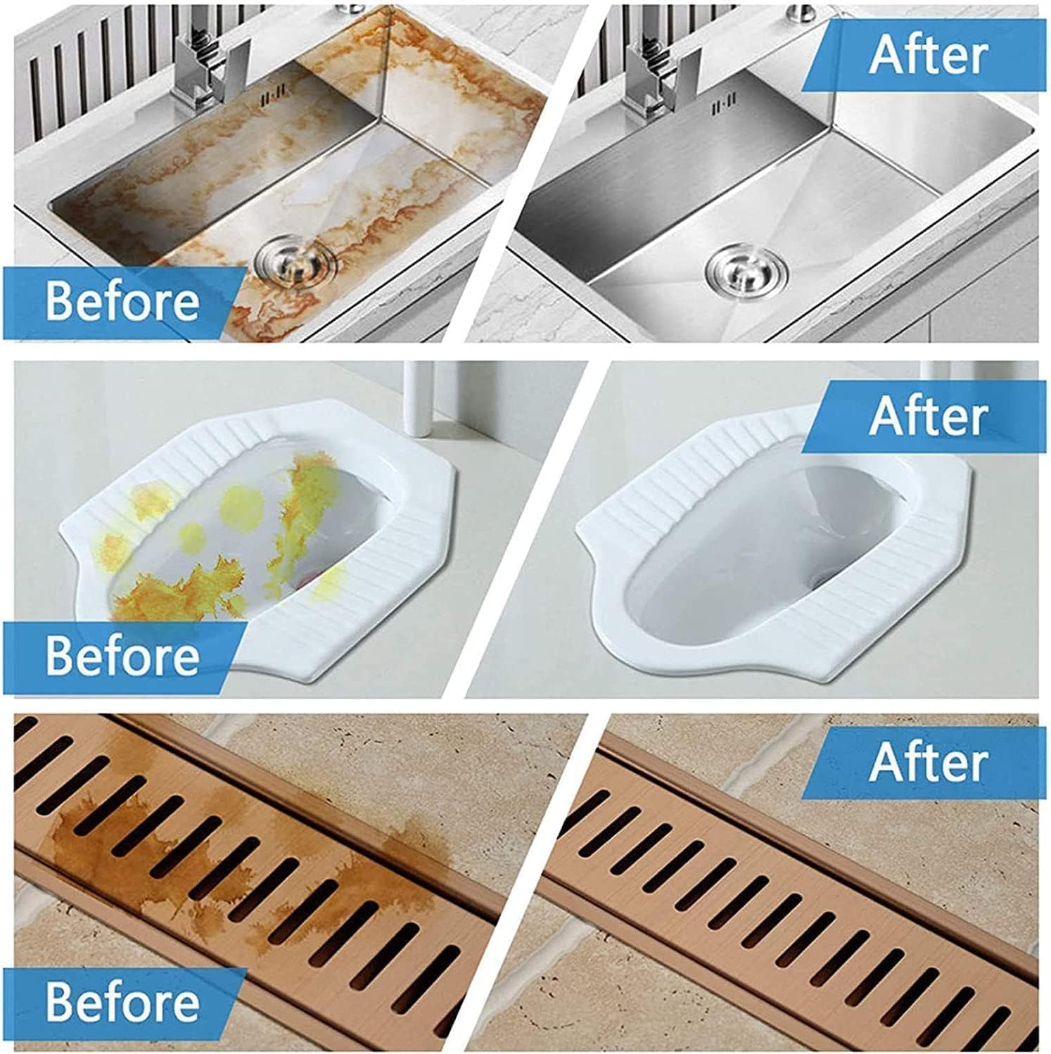 Powerful Sink and Drain Cleaner, Portable Powder Cleaning Tool for Kitchen Toilet Pipe, Unscented, Solid, Removes Clog, Eliminates Odor