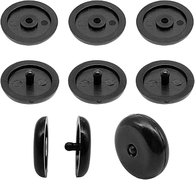 5 Sets Universal Fit Safety Belt Stopper Kit, Plastic Snap-on Safety Belt Button Stop, Safety Belt Buckle Stopper Button Prevent Safety Belt Clip Buckle from Sliding Down, Black