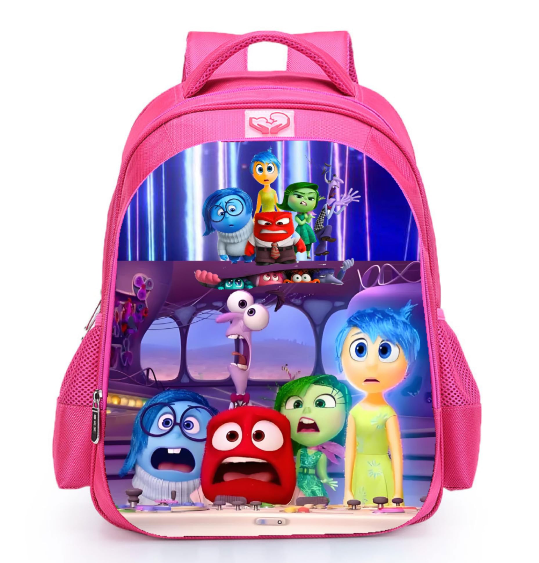 GenericAnimation Inside Out Joy Sadness Anger Disgust Fear Scare Pink Women Boys Girls School Bags Laptop Travel Backpack