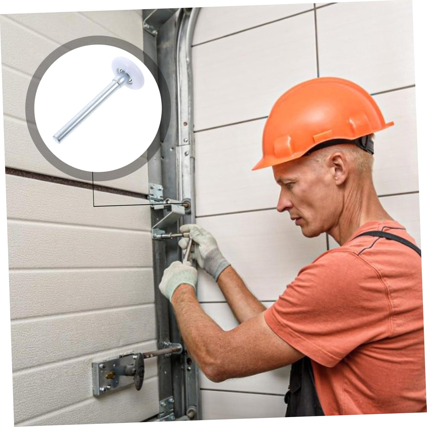 Veemoon 40pcs Heavy Duty Nylon Garage Door Rollers Guide Wheels for Smooth Accessories for Door Track Replacement Sturdy Easy to Install