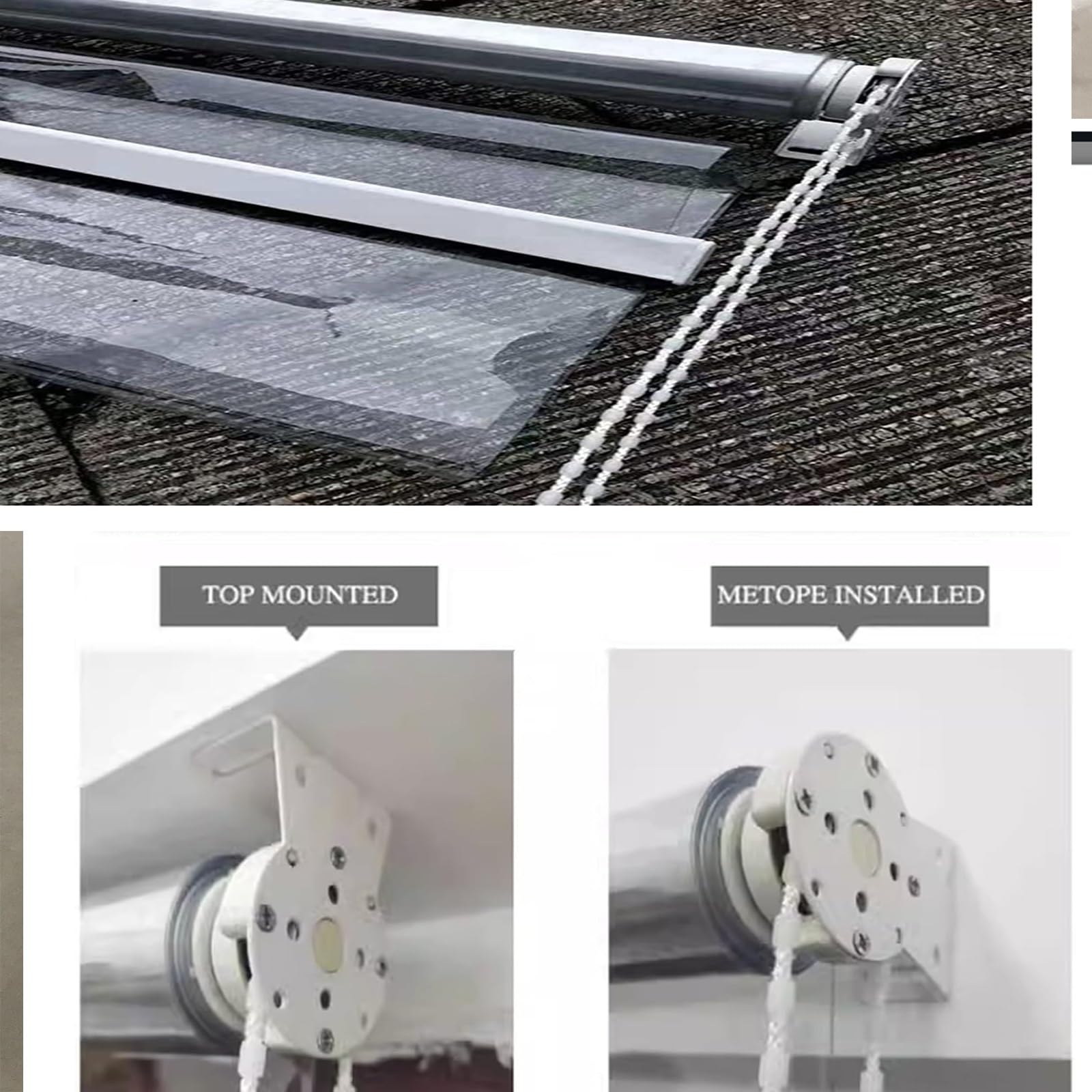 Store à enroulement en plastique vinyle, stores transparents robustes, rideau de fenêtre imperméable avec raccord, Étanche Poussière Volets Roulants avec Side-Pull ( Size : W110xH200cm/W43.3xH78.7in )