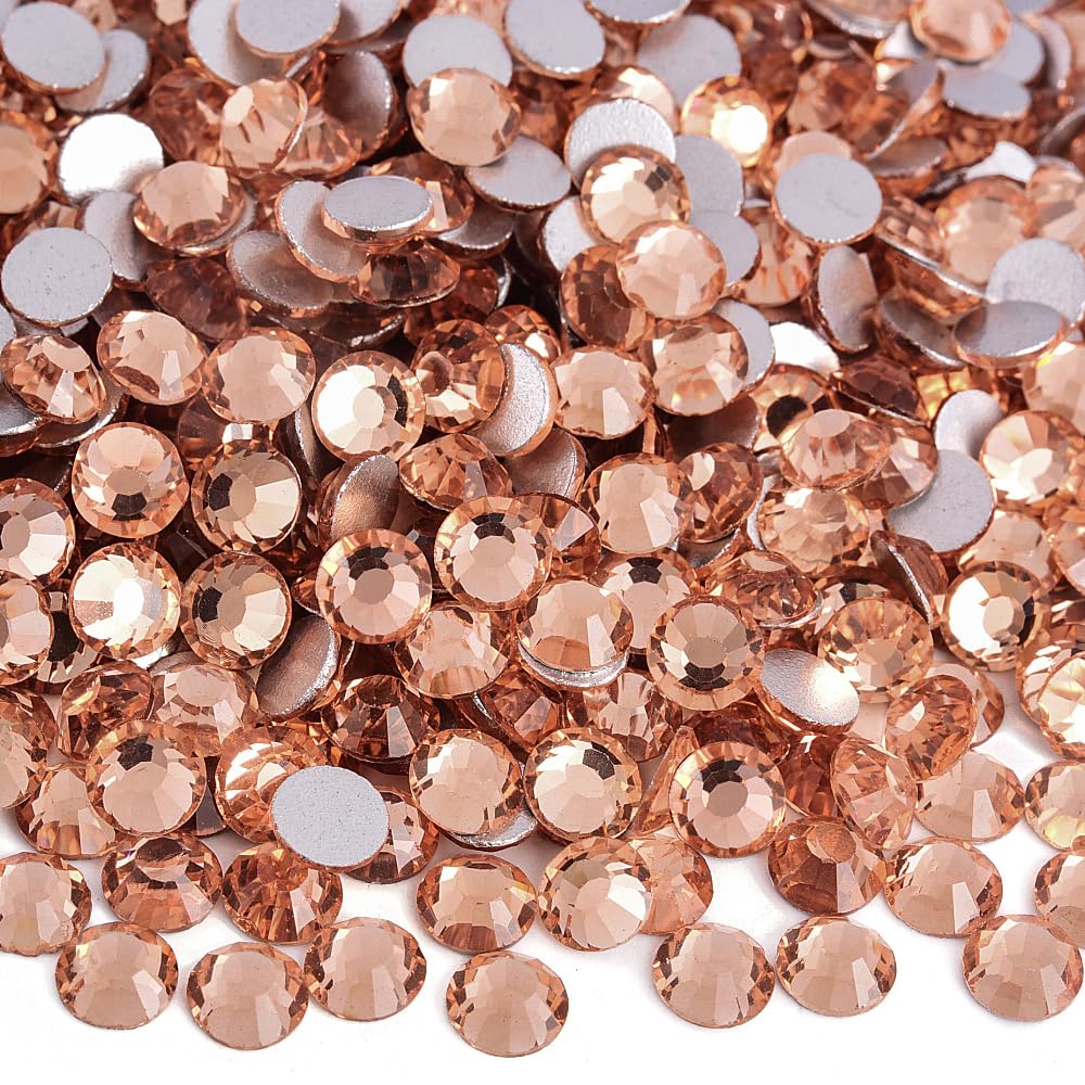 Round Flatback Gemstones for Bedazzling Champagne SS16 1440pcs