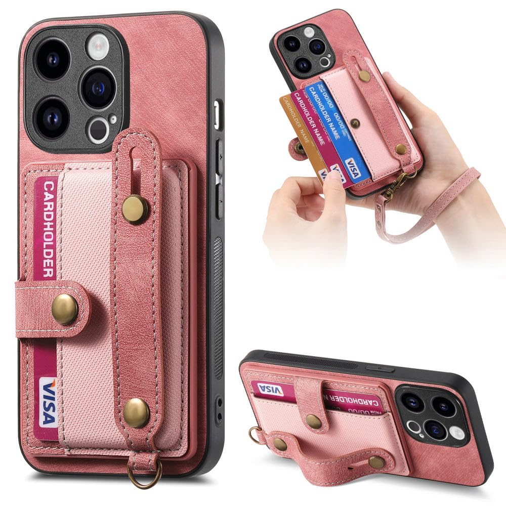 Coque rigide antichoc iPhone XR LVTFCO rose avec dragonne intégrée - 8