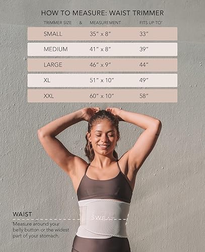 Vista 16 de Sweet Sweat - Faja reductora de cintura tonificada para mujeres y hombres, cinturón de entrenamiento de primera calidad para tonificar el área