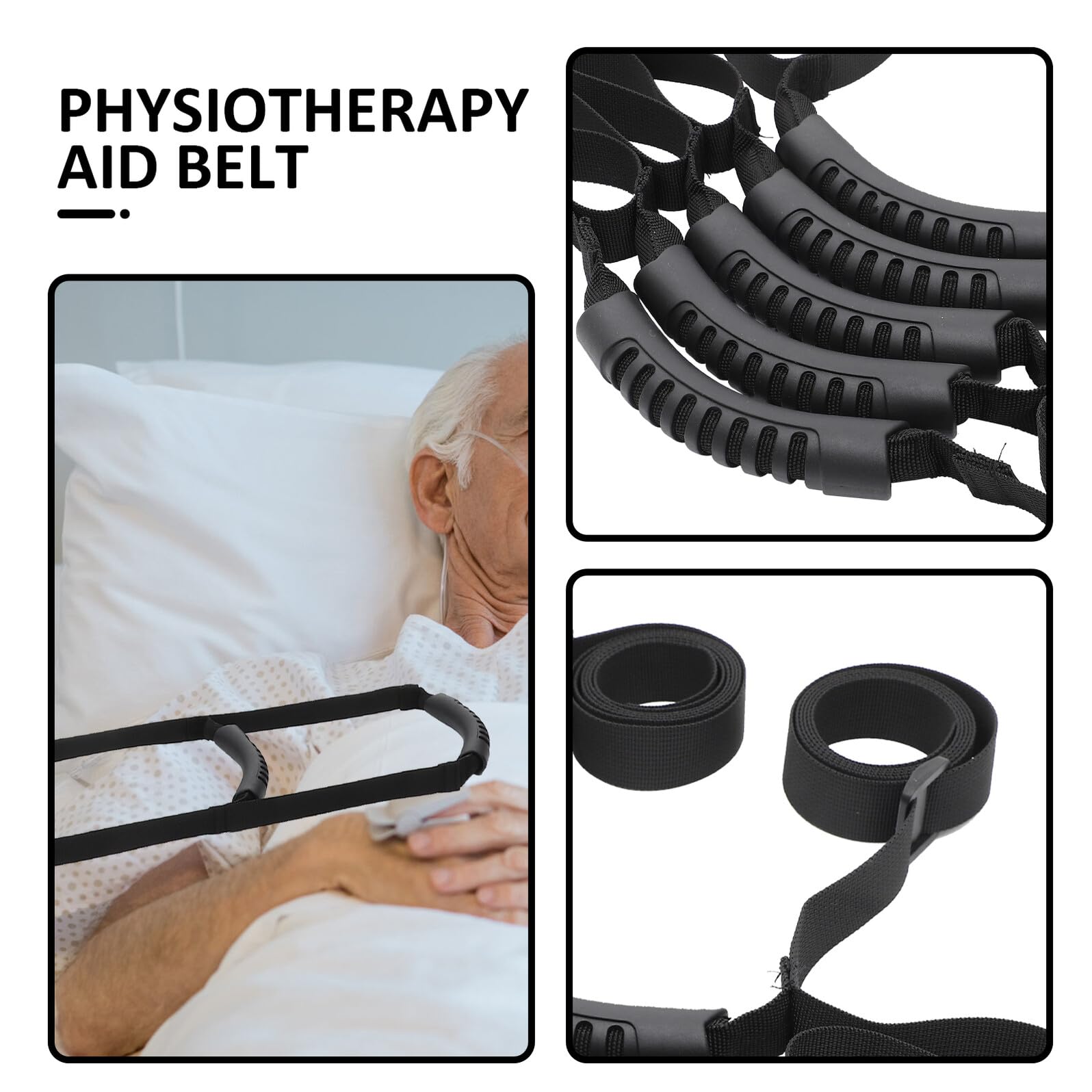 Fascia Facile da Installare in Nylon ed Eva Regolabile Maniglia Confortevole per Alzare Anziani da Letto per Persone Lesioni Spinali