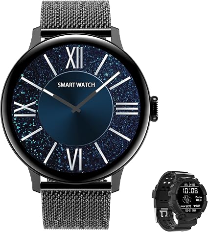 Aliwisdom Smartwatch per Uomo Donna, 1,19'' HD Rotondo Smart Watch con  chiamate Bluetooth e promemoria Whatsapp, Fitness Tracker Impermeabile  Orologio Fitness per iPhone Android (Nero) : Amazon.it