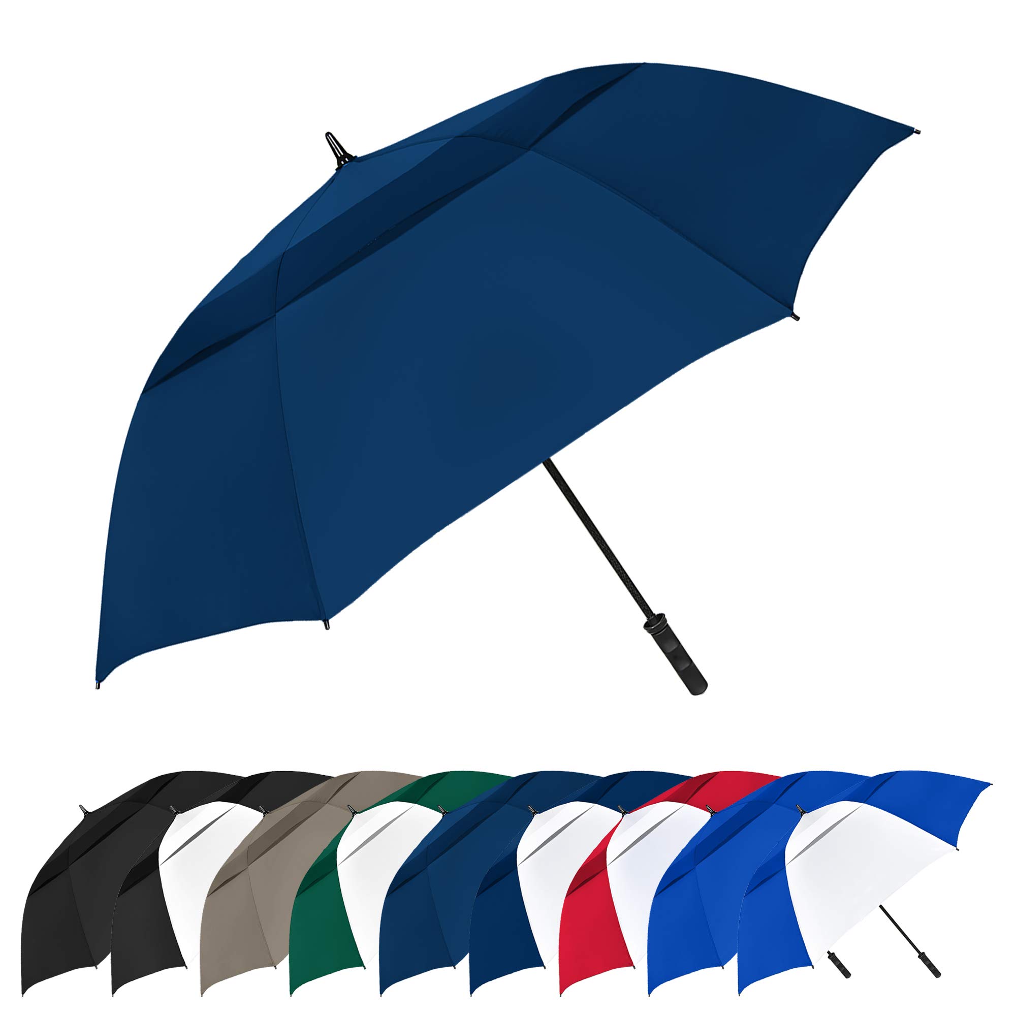 Stromberg Brand The Vented Tornado Golf Umbrella, Navy Blue, One Size