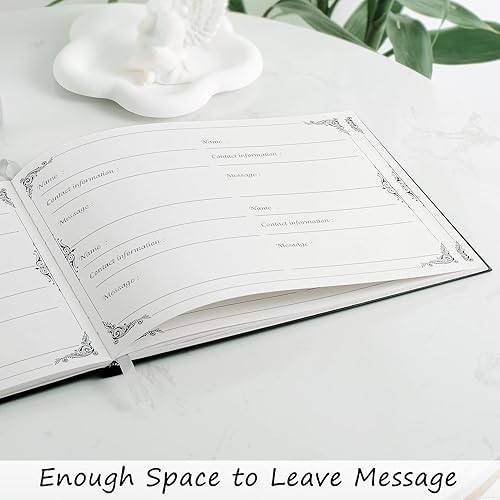 Miniatura 6 de Libro de invitados funerario para funeral, libro de 80 páginas, libro de registro funerario, una celebración de la vida