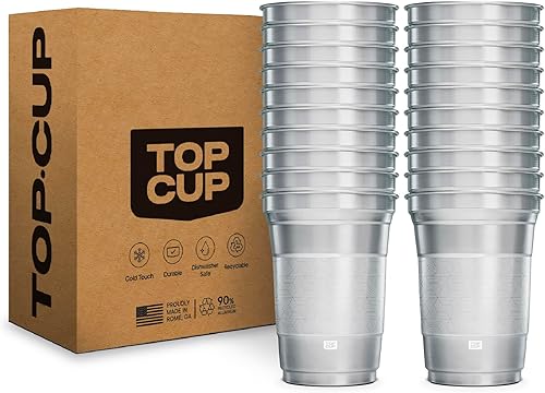 Miniatura 9 de Top Cup by Ball – 9 onzas, 50 unidades, vasos de fiesta de aluminio reutilizables Retención en frío, reciclable, fabricado en Estados Unidos