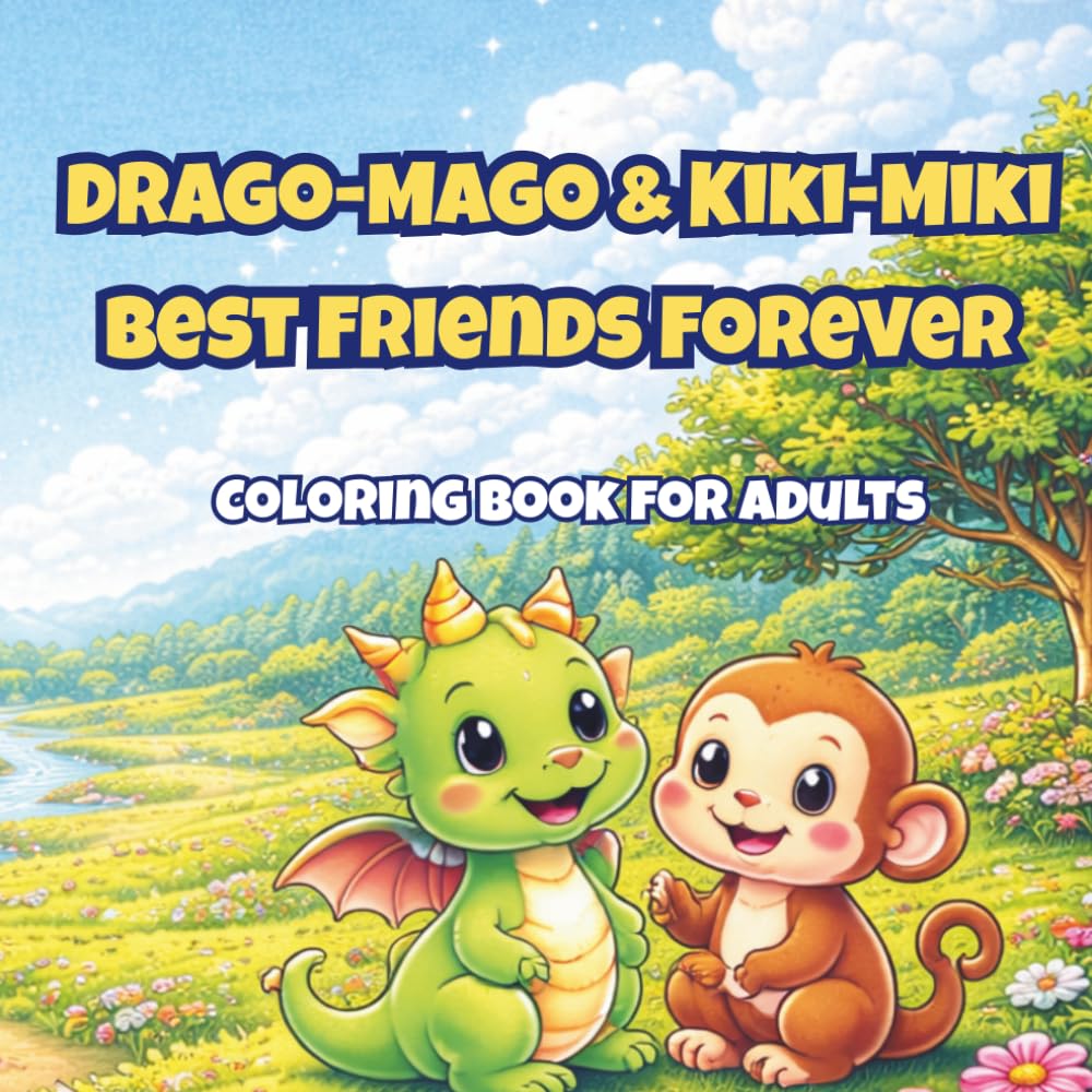 Drago-Mago & Kiki-Miki Best Friends Forever: A Kawaii Coloring Book for Adults with Cute Friendship Moments, Cozy Adventures, and Relaxing Fantasy Scenes