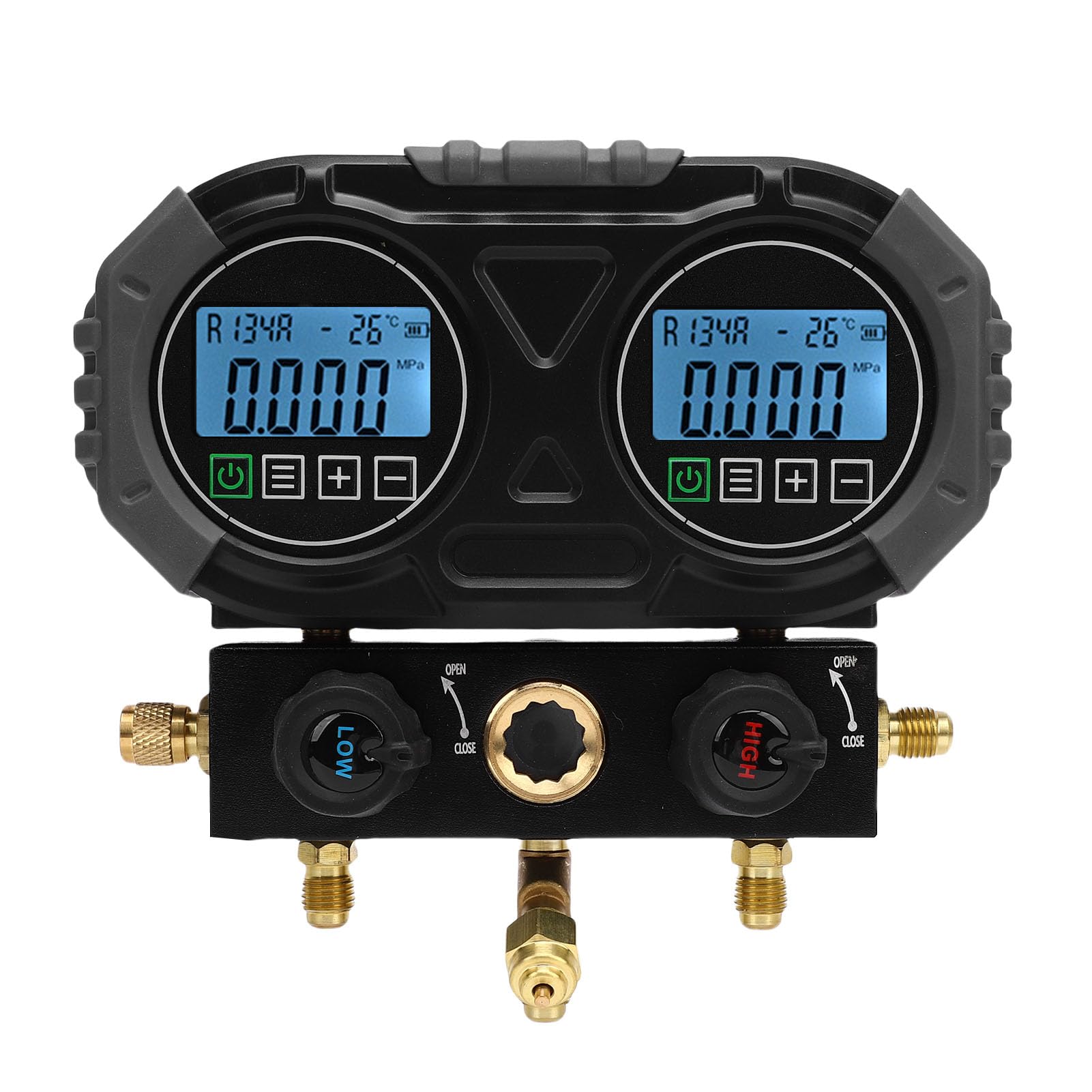 ViaGasaFamido Cyfrowy Manometr do Kolektora Elektroniczne Narzędzie HVAC 0-6000 Kpa Dokładny Tester Ciśnienia do Konserwacji Klimatyzacji
