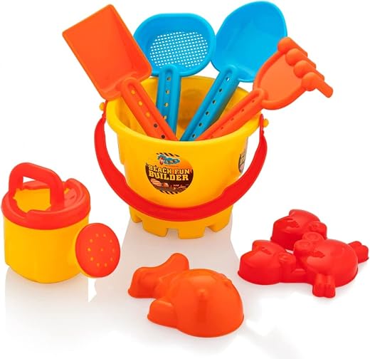 Storio Beach Sand Toys Castle Play Set with Fish, Crab Moulds for Kids &amp; Toddlers, Useful for Gardening &amp; Outdoor Tool Kit...