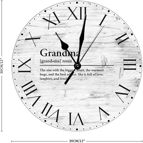 Miniatura 147 de Reloj de pared de PVC con definición de cuñado, reloj de pared redondo con citas espirituales, números romanos, tipografía, arte de pared, 8.8