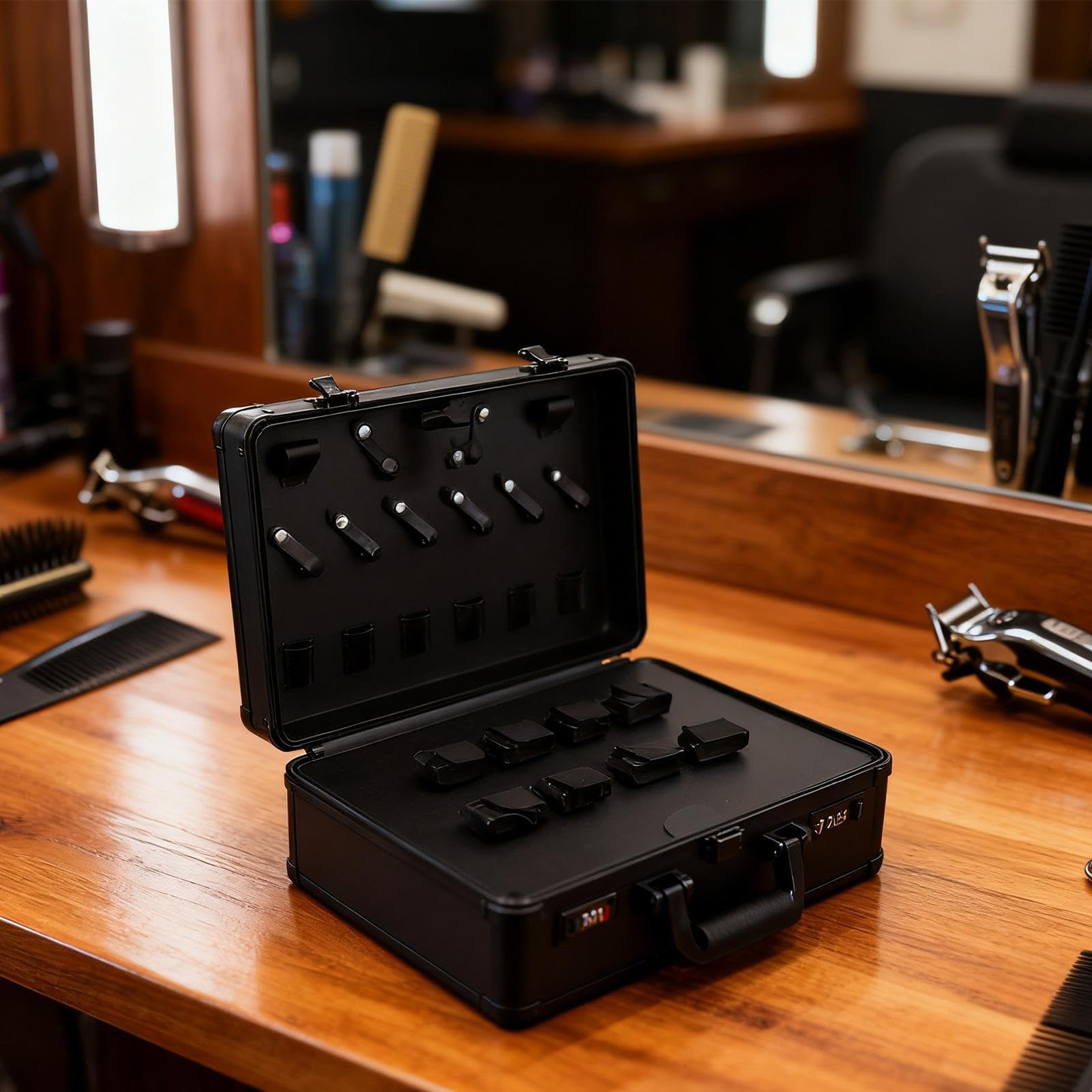 Friseur Tragekoffer Robuster Tragbarer Trimmer Organizer mit Schlössern