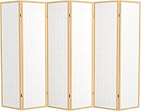 Vista 160 de Red Lantern Panel de ventana Shoji de 6 pies de alto, divisor de habitación de 3 paneles de palisandro