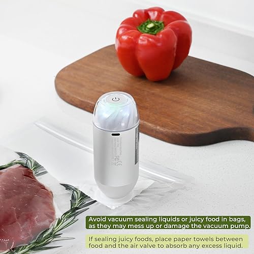 Miniatura 5 de 20 bolsas reutilizables de sellado al vacío para alimentos, compatibles con la mayoría de selladores al vacío de mano, sin BPA, bolsas Sous Vide,