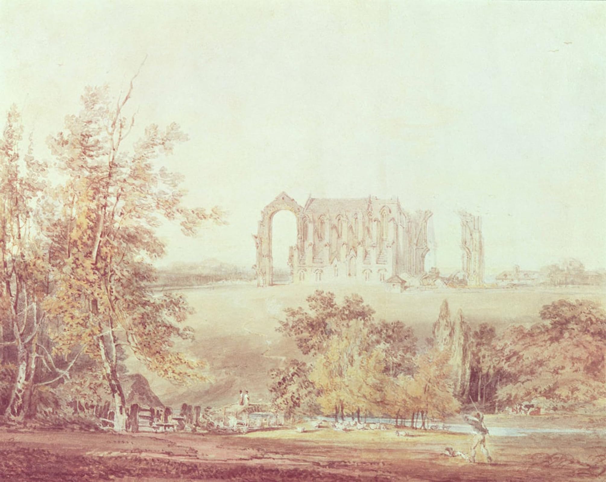 SERENDIPITP Vintage Wall Art Canvas Nordic Poster Canvas Print Picture Malmesbury Abbey by Mallord William Turner Wall Art Poster for Home Decor 60x90cm