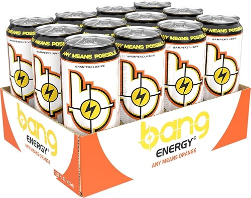 Miniatura 2 de Bang Energy Any Means - Bebida energética naranja y cero azúcar, 16 onzas (paquete de 12)