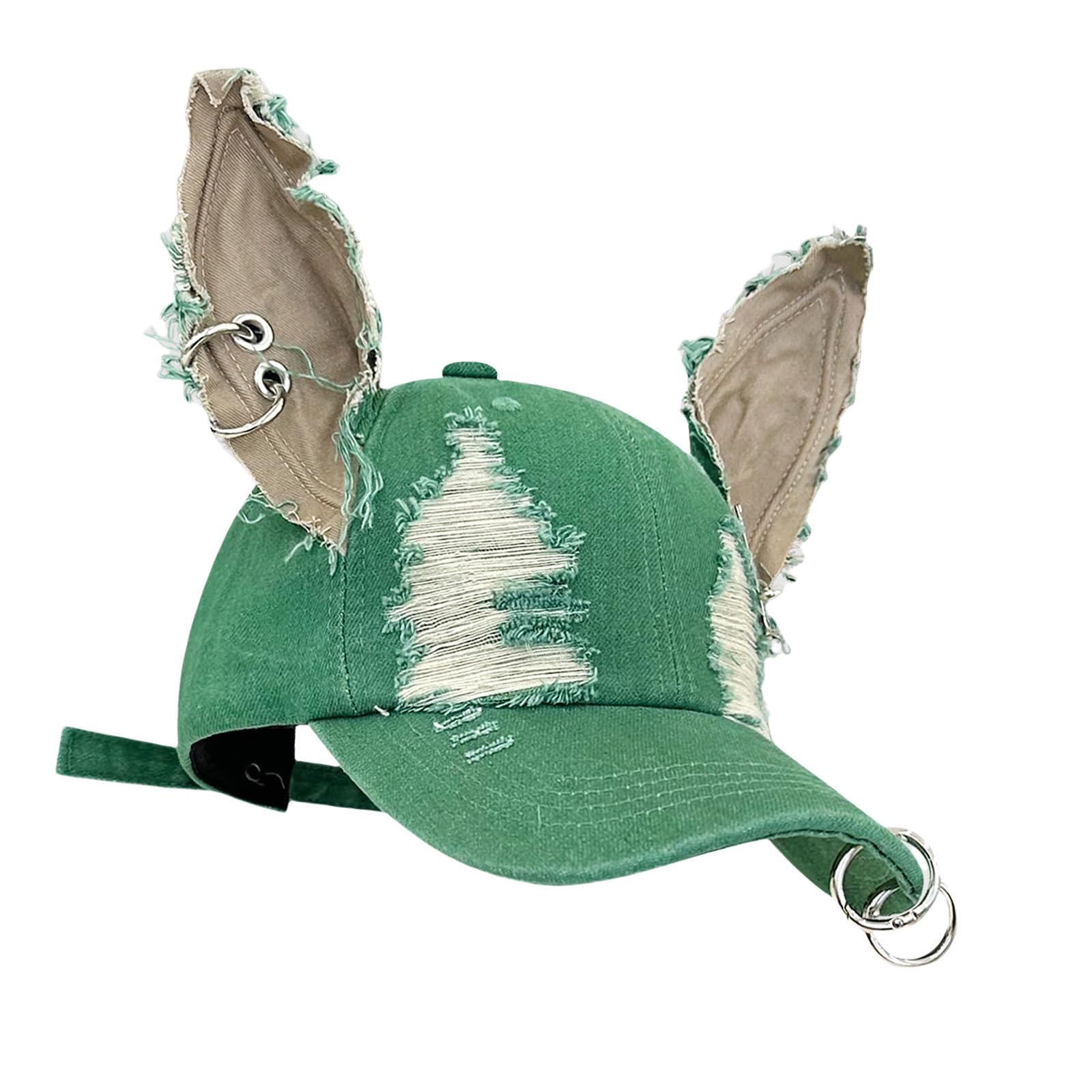 Jazuaiao 2000s Dog Ear Baseball Hat Breathable Fabric Adjustable Truckers Hat for Hiphop Dancing and Theme Event Gathering Hiphop