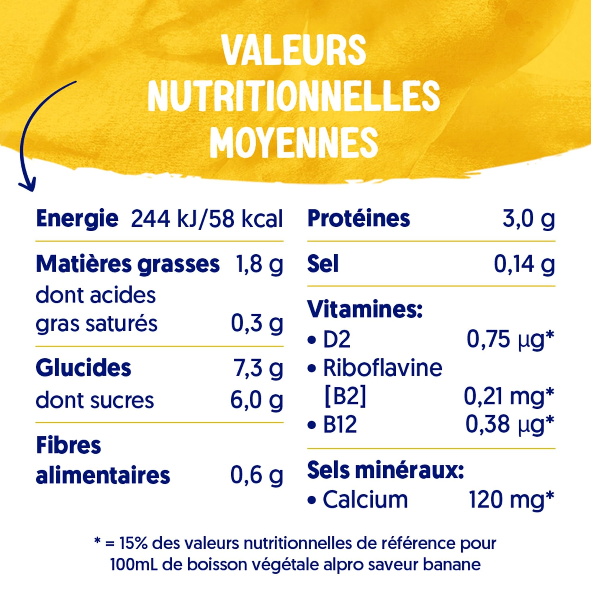 Alpro - Boisson Végétale - Soja Banane - 1L - Lot de 8x1L