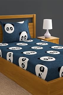 DECORUM Glace Cotton Single Bedsheet with 1 Pillow Cover | Soft, Durable, Lightweight & Skin-Friendly Fabric| Suitable for... Price In India