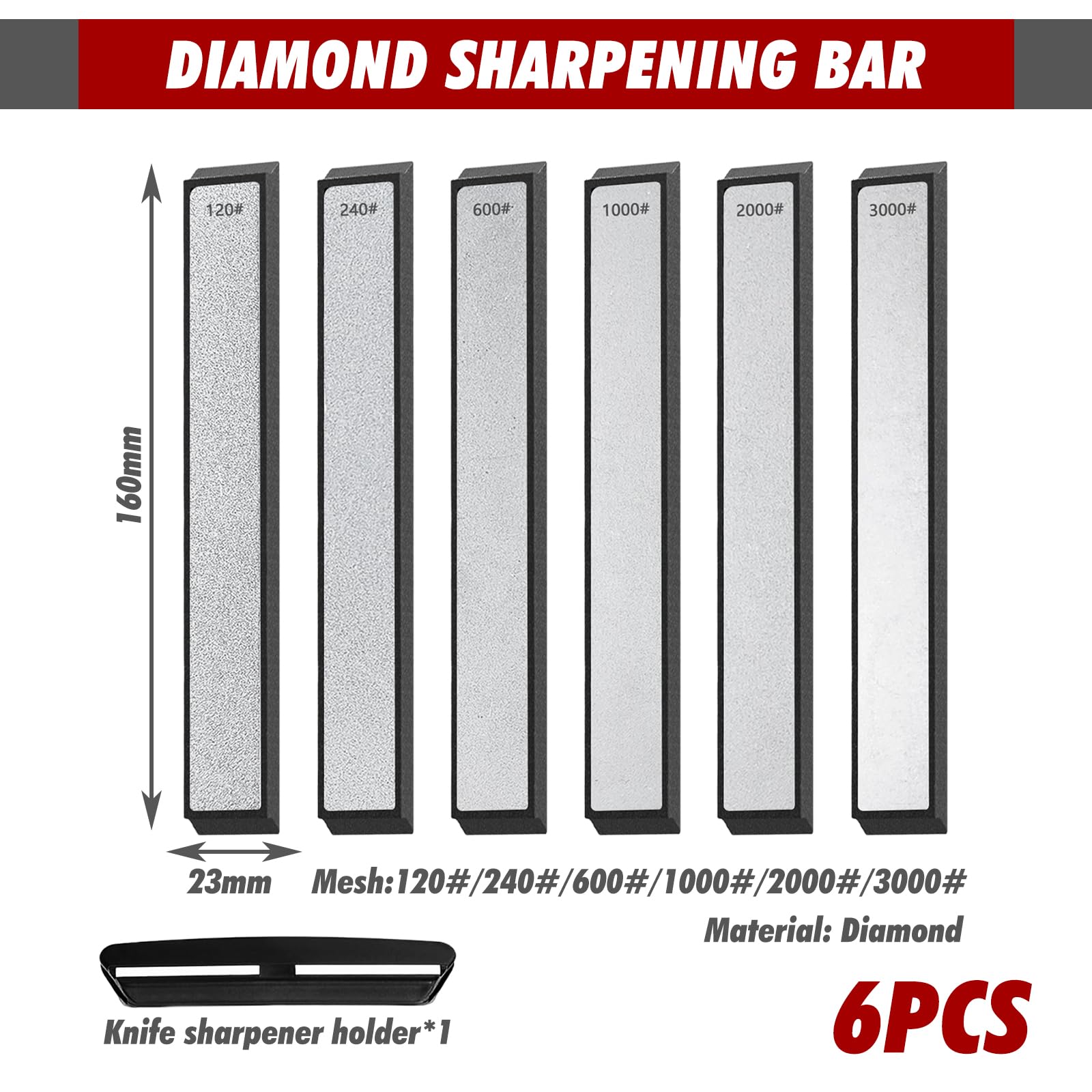 IMAGE Diamant Slijpsteen Set voor Keukenmessen met 4 stks Grinder 240/400/ 600/1000 Kleine Wetstenen voor Messenslijper IMAGE Diamant Slijpsteen Set voor Keukenmessen met 4 stks Grinder 240/400/ 600/1000 Kleine Wetstenen voor Messenslijper