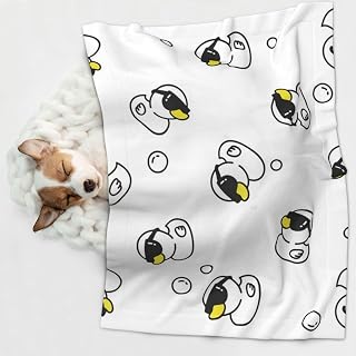 Duck Sunglasses Dog Blankets for Small Dogs, Puppy Blanket Cute Pet Blanket for Dog, Puppy, Cat, Kitten Small