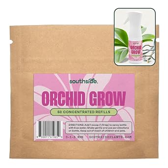 Southside Orchid Grow Fertilizer - 50 Concentrated Refills Spray Bottle not Included - Hydrate & Fertilize 3-1-3 NPK - Economical Plant Food for Orchids